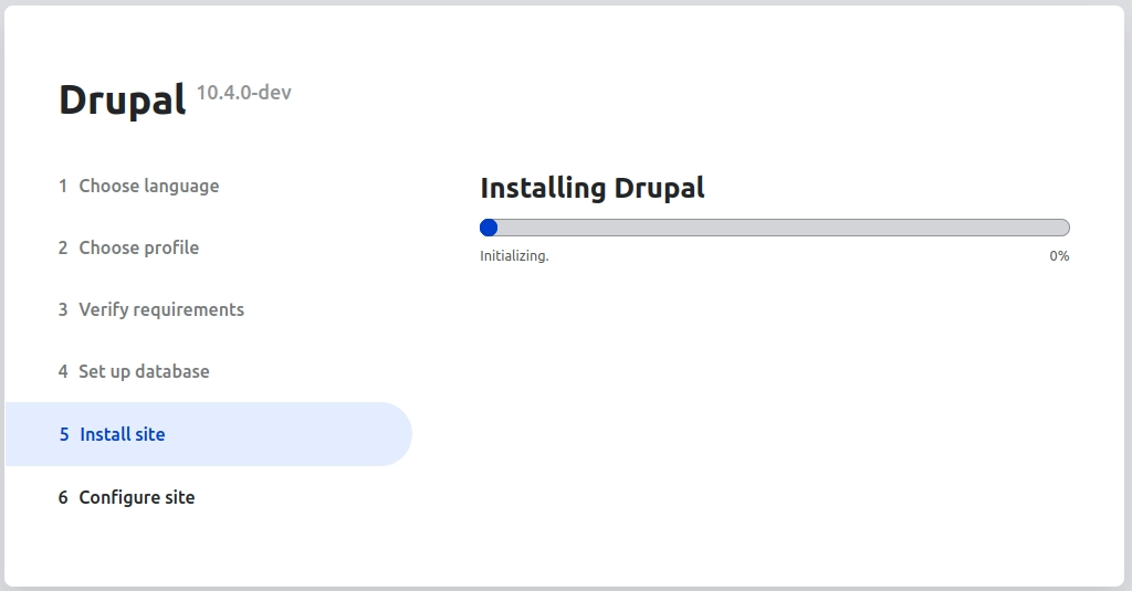 Установка сайта на Drupal 10